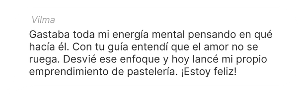 Vilma: dejó de perseguir al ex y lanzó su propio emprendimiento.